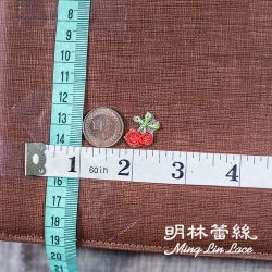 花朵蕾絲-法式浪漫自然紅色櫻桃花片-長約1.5公分-單朵