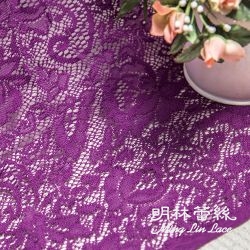 布碼蕾絲-拉雪兒蕾絲歐式古典花朵歐式圖騰花邊-寬約162公分(紫色)