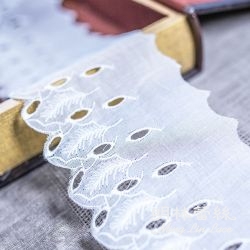 棉布蕾絲-歐式古典簡約葉子花邊-寬約9公分
