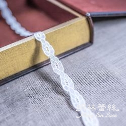 棉布蕾絲-法式浪漫簡約繩結造型花邊-寬約1公分