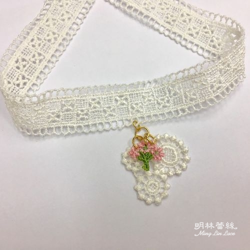 【明林蕾絲-小天馬】花束_花朵_頸鍊MIT台灣製精品